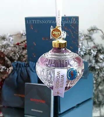 $129.99 • Buy 2021 *nib* Waterford Crystal 1st Edition Winter Wonders Lilac Ornament 1059645