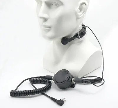 Waterproof PTT Tactical Throat Mic Headset For Motorola Radio GP68 88 CP150 200 • £32.87