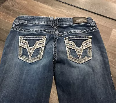 Vigoss The Chelsea Bootcut Jeans Sz 13 14  X 31 Embellished Denim GUC Women • $22