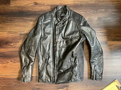 Rare Vintage AMF Harley Davidson Leather Motorcycle Jacket Men 44 Tall • $225