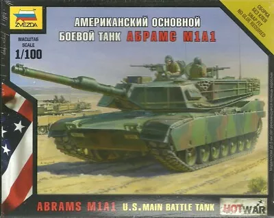 Zvezda 1/100 (15mm) M1A1 Abrams Main Battle Tank • $14.82