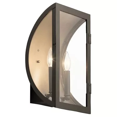 Kichler 49287OZ - Narelle 2 Light 15  Tall Outdoor Wall Sconce - Olde Bronze • $100.99