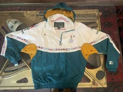 Vintage Rare 1996 Atlanta Olympics Starter Jacket Windbreaker IBM USA Size Large • $140