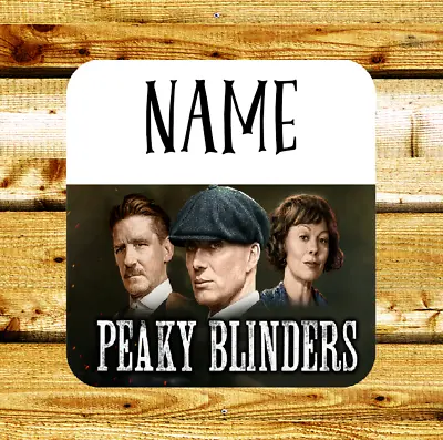 Peaky Blinders Gift Add Name Peaky Blinders Wooden Coaster Birthday Gift • £5.49