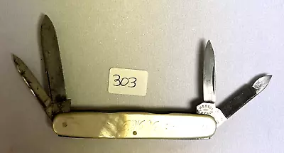 Vintage Hibbard Spencer Bartlett HSB Four Blade Pearl Folding Pocket Knife (#303 • $40