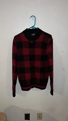 Ralph Lauren RRL Plaid Wool Sweater Cardigan Med • $300