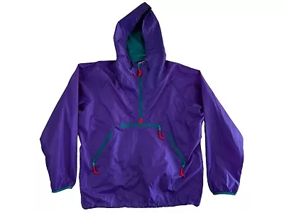 Vintage Sierra Designs Hooded Windbreaker Jacket Men's XLarge 1/2 Zip Pullover • $34.99