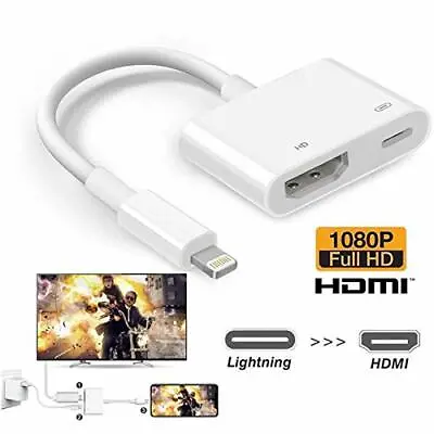 8 Pin Data To HDMI Adapter Cable Digital AV TV For For IPad IPhone 1080P • $9.99