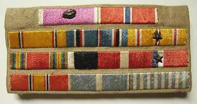 WW2 & Korea 11 Place Hand Sewn Ribbon Bar    XB • £81.92