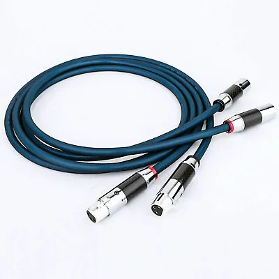 1pair OCC Copper Silver Plated Balanced XLR Cable Hi-Fi Audio Microphone Cable • $51.70