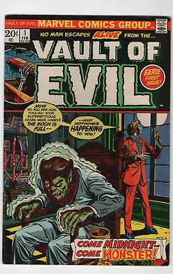 Vault Of Evil #1 1973 Gil Kane Marvel Comics Bronze Age Stan Lee Horror • $39.99