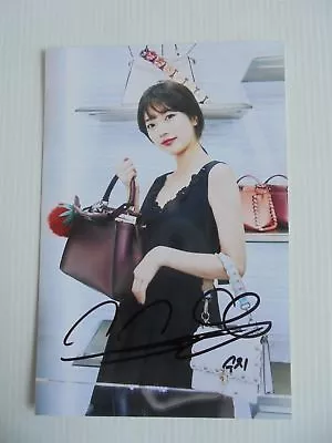 Suzy Bae Miss A 4x6 Photo Korean Actress KPOP Autograph Signed USA Seller 36 • $14.99