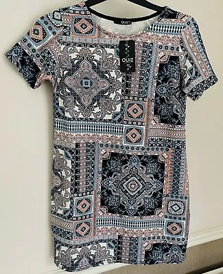 Ladies Tunic Top Quiz Clothing Patterned Non Crease Size 12 NWT RRP £19.99 • £5.99