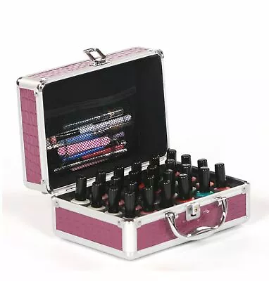 Urbanity Nail Polish Varnish Beauty Cosmetic Makeup Vanity Case Briefcase Purple • £19.99