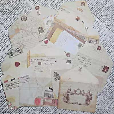Mini Envelopes 12 Vintage Designs Journal Scrapbook Gift Card Holder Love Note • $3.99