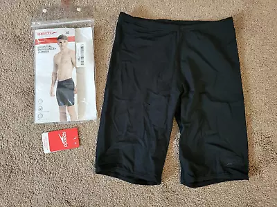 Speedo Mens Endurance Solid Jammer Swim Shorts Size 30 Black 812506 • $14.95