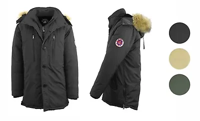 $48.74 • Buy Mens HeavyWeight Parka Jacket Coat  W/ Detachable Hood & Inner Wind Guard NWT