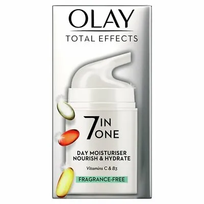 Olay Total Effects Day Cream Moisturiser 7-In-1 Anti-Ageing Fragrance Free 50ml • £12.99