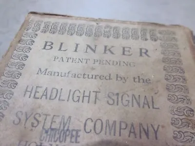 RARE Vintage Turn Signal Switch BLINKER PATENT PENDING Old 1940s Auto Accessory • $349.99
