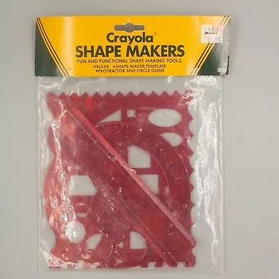 Crayola Shape Makers Vintage 1986 -Stencil Ruler Protractor Circle Guide • $99.99