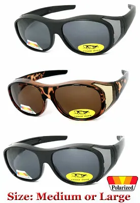 1 Or 2 Pair Polarized Shield FIT OVER SUNGLASSES COVER All Glasses Drive Fishing • $12.99