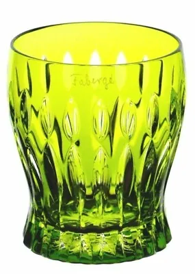 Faberge Na Zdorovye Lime Peridot Green Cut To Clear Cased Crystal DOF Whisky  • $145