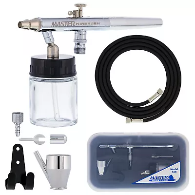 Master .35 Dual-Action Suction Feed AIRBRUSH SET KT Hobby Cake Tattoo Nail Paint • $33.99