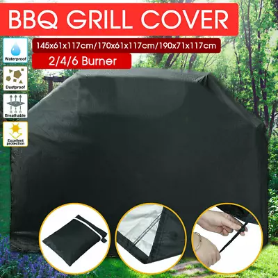 BBQ Cover 6 Burner Barbecue 190x118 Dust Gas Charcoal Outdoor Waterproof Durable • $29.79