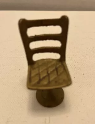 Single Vintage Chair Miniature Brass Dollhouse 2.25  Furniture Schoolhouse • $5