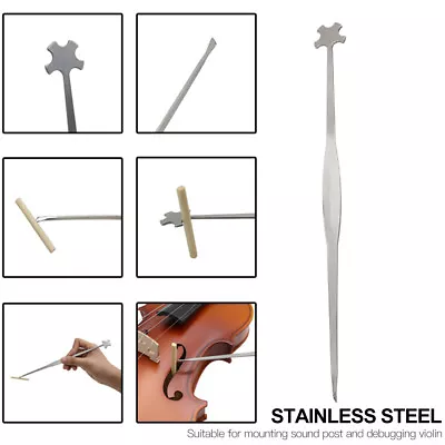 Stainless Steel Violin Sound Post Hook Setter Straight Style Repair Tool Hbh • $7.89