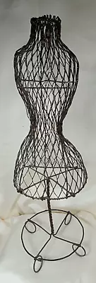 Vintage/Old Wire Metal Doll Dress Form 14.5” Tall Clothing Display • $59