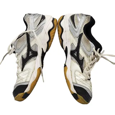 Mizuno Wave Rally Shoes Womens 9W Volleyball White Lace Up Running Court Sneaker • $16.99