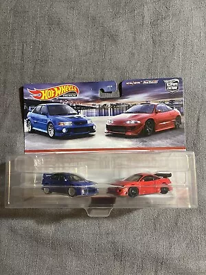 Hot Wheels Premium Car Culture Mitsubishi 2-Pack 2023 95 Eclipse & Lancer Evo VI • $17.99