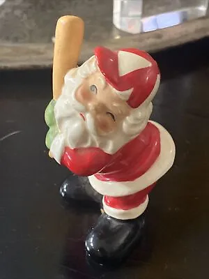 Vintage MCM  Made In Japan Santa Playing Baseball Figurine • $21