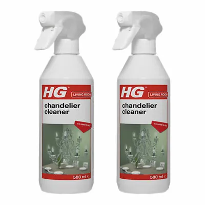 Pack Of 2 X HG Glass Crystal Chandelier Cleaner Spray 500ml For Cleaning In Situ • £17.19