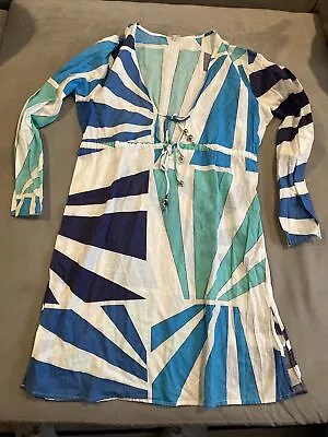 Echo Brand - Beach / Swimsuit Cover Up - Pucci Design - Beaded Tie Close - Small • $14.99