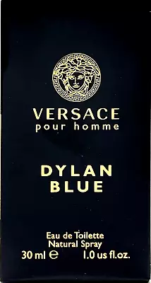 VERSACE POUR HOMME DYLAN BLUE EAU DE TOILETTE SPRAY FOR MEN 1.0 Oz / 30 Ml NEW! • $34.99