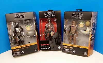 Hasbro The Black Series The Mandalorian & Grogu Din Djarin  &  Mandalorian LOT • $82.99