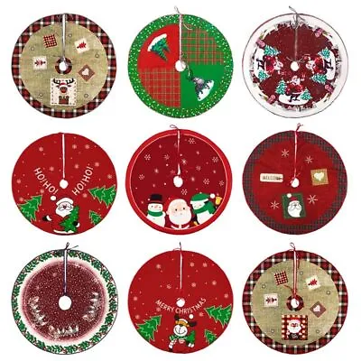 Party Decor Christmas Tree Skirt Happy New Year Outdoor Blanket  Christmas • $7.38