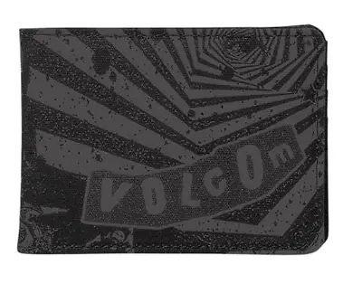 NEW Volcom Men's Black & Gray Post Bifold Wallet With Credit Card Slots • $32.75