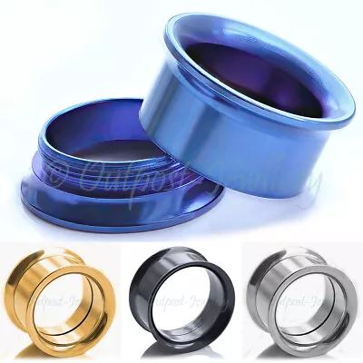 £5.29 • Buy Surgical Steel Screw Back Fit Flesh Ear Tunnel Gauge Internally Threaded Size UK