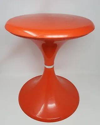 Vintage Mid Century Atomic Orange Plant Stand • $325