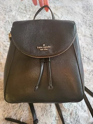 KATE SPADE LEILA Backpack Black Pebbled Leather  • £55.40