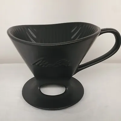 Melitta Signature Pour Over Coffee Maker Porcelain With Matte Black 1Hole No Box • $8