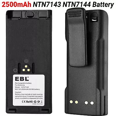 2500mAh Replacement Battery For For Motorola Two-Way Radio NTN7143 NTN7144 LOT • $21.99