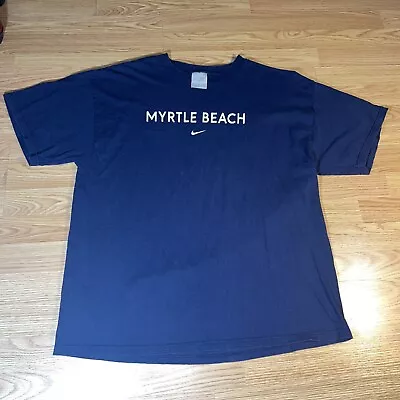 Vintage Nike Shirt Men XL Myrtle Beach Center Swoosh Tee Grey Tag Y2K Basketball • $14.99