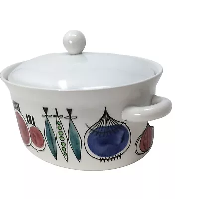 Picknick Sweden Rorstrand Pottery Covered Casserole Marianne Westman MCM Handles • $134.77