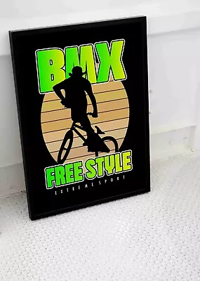 Bmx Biker Freestyle Poster Art Extreme Sport  Size -a3 A4 • £8.95