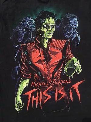 Micheal Jackson Thriller Shirt XL Black Hanes Heavyweight • $10