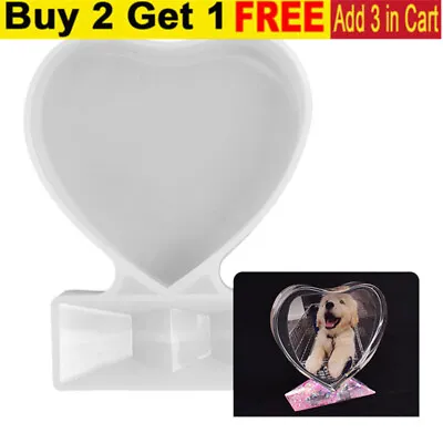 £4.87 • Buy Love Heart Photo Frame Resin Casting Mold Epoxy Pet DIY Mould Gift Making HD